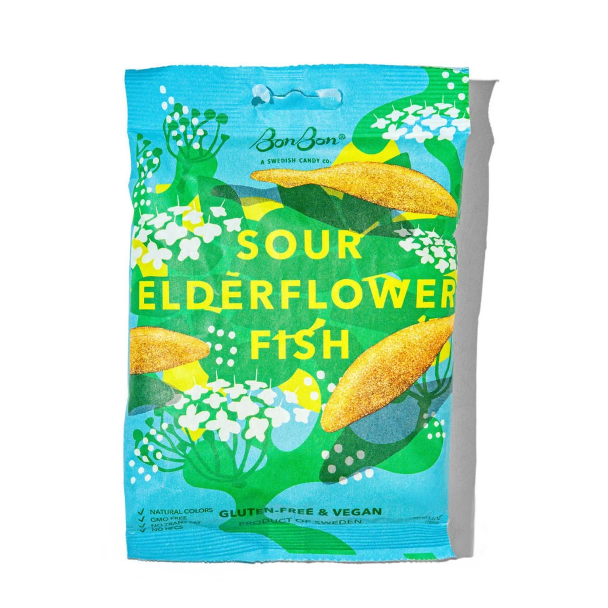 BonBon - Sour Elderflower Fish - Swedish Candy - 5.2oz