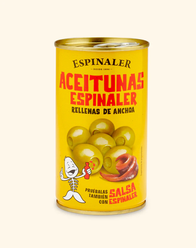 Espinaler - Green Olives stuffed with Anchovy 12oz
