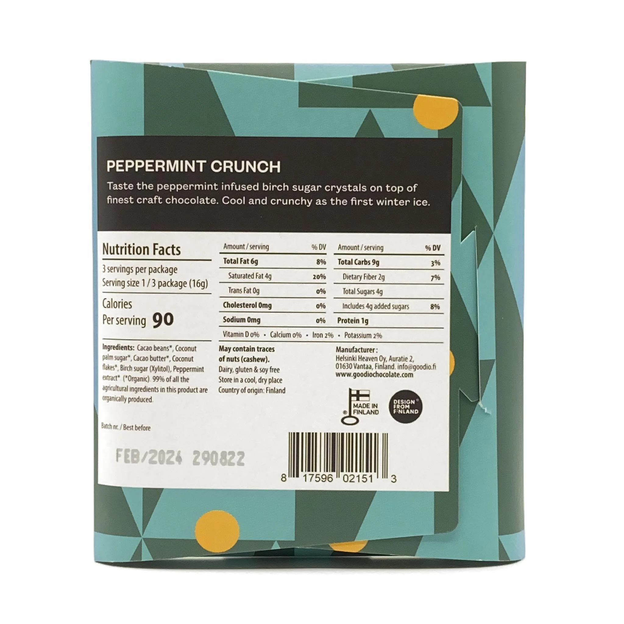 Goodio Peppermint Crunch 49% Cacao - Image 2