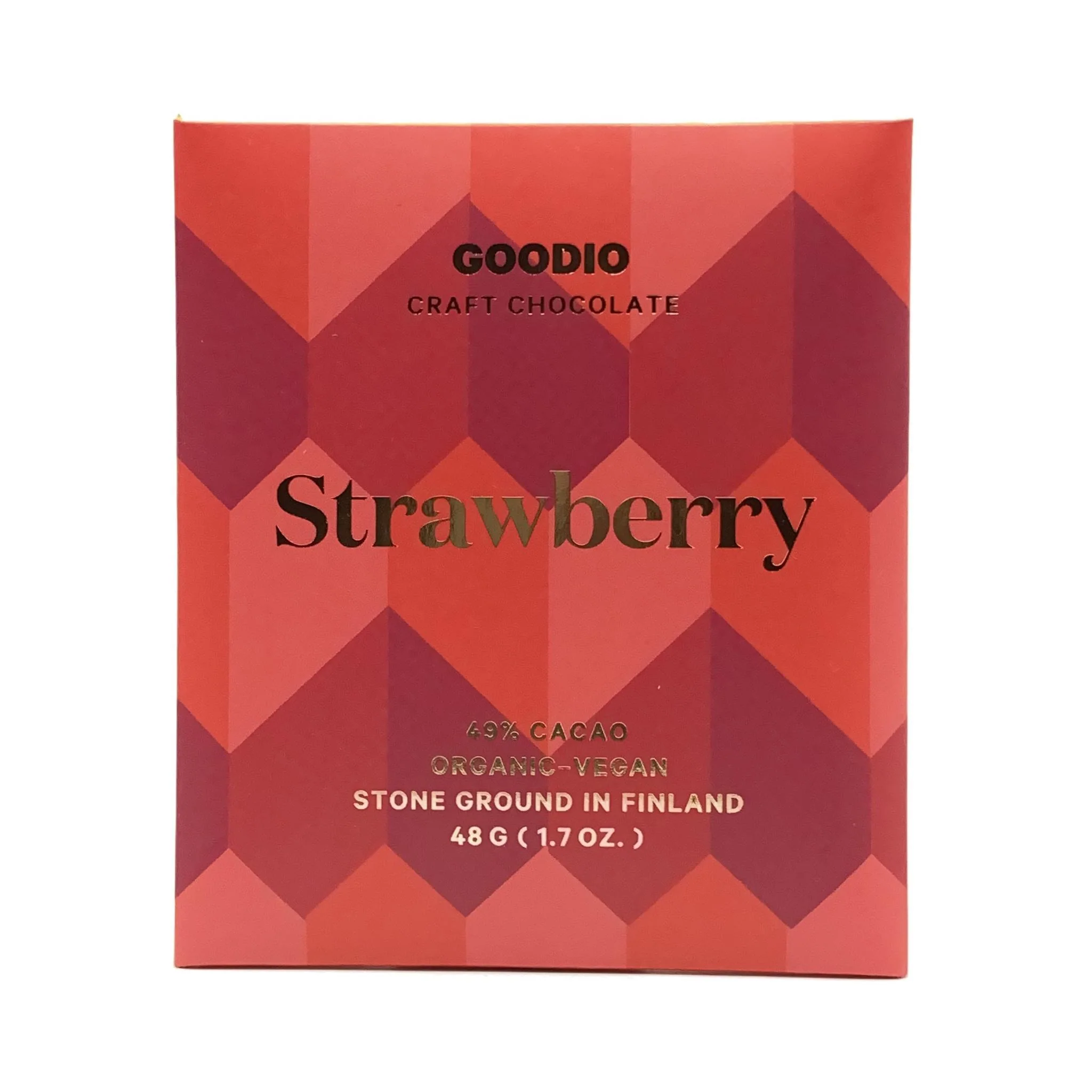 Goodio - Strawberry 49% Cacao | Organic Vegan Craft Chocolate