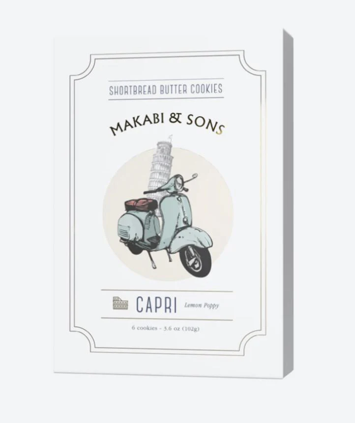 Makabi & Sons - Shortbread Butter Cookies - Capri - Lemon Poppy