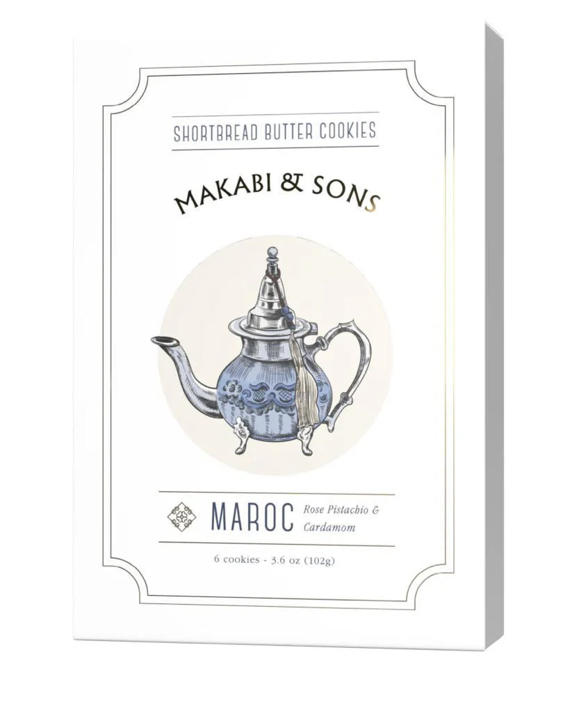 Makabi & Sons - Shortbread Butter Cookies - Maroc - Rose Pistachio and Cardamom