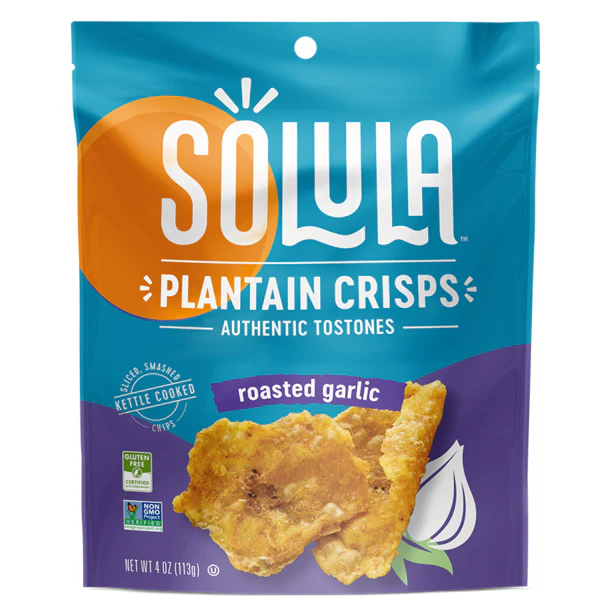 Solula - Plantain Crisps (Roasted Garlic)